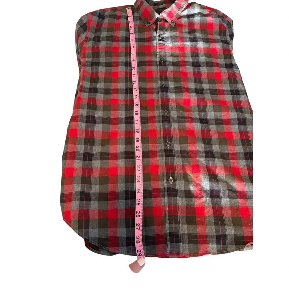 Men's J Crew XL Slim Fit Buffalo Plaid Long Sleeve‎ Shirt. Business Casual.